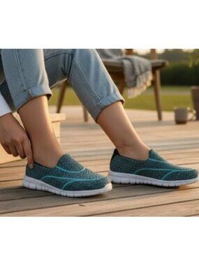 Blue Print Slip On Casual Shoes Ladies Size 8